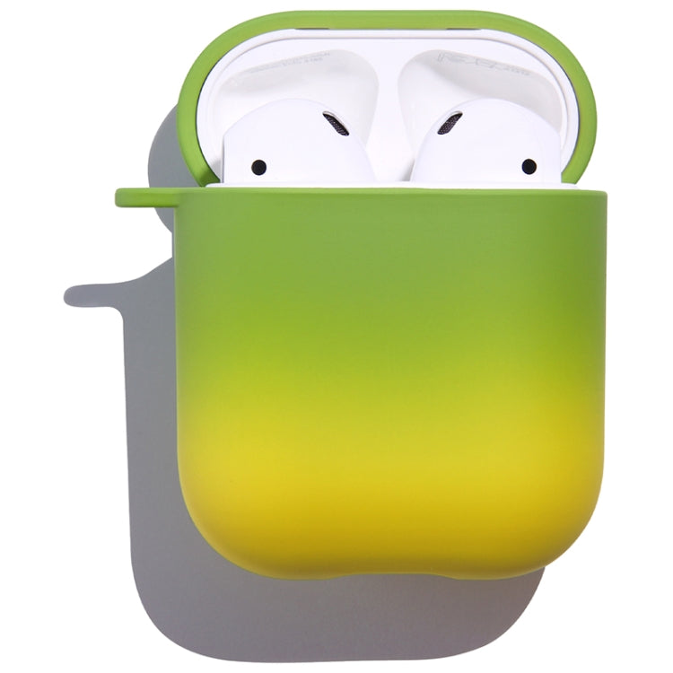 Skin Feel Gradient Earphone Protective Case For AirPods 1 / 2(Grass Green)