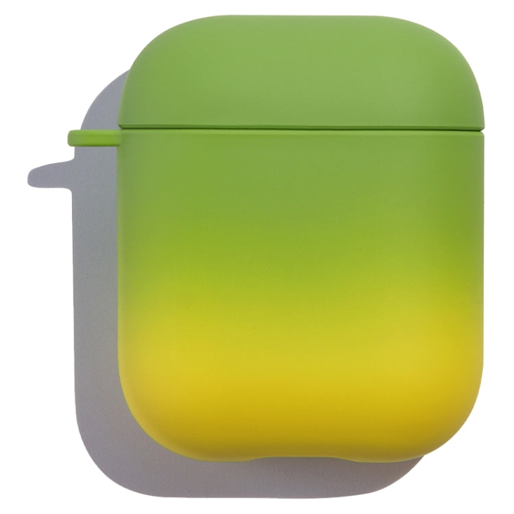 Skin Feel Gradient Earphone Protective Case For AirPods 1 / 2(Grass Green)