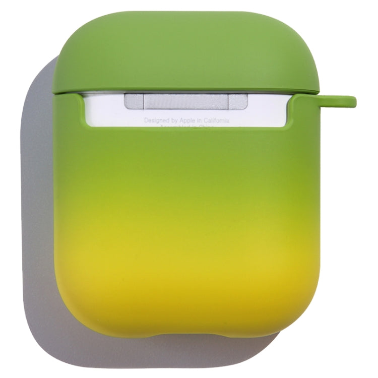Skin Feel Gradient Earphone Protective Case For AirPods 1 / 2(Grass Green)