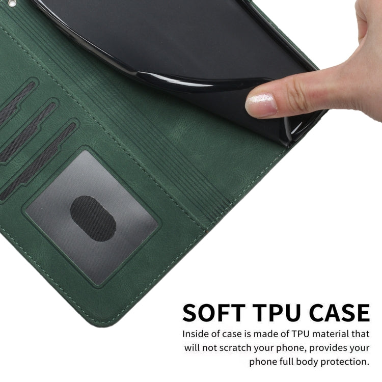 For iPhone 13 mini Cubic Skin Feel Flip Leather Phone Case
