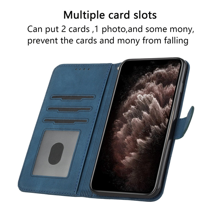 For iPhone 13 mini Cubic Skin Feel Flip Leather Phone Case
