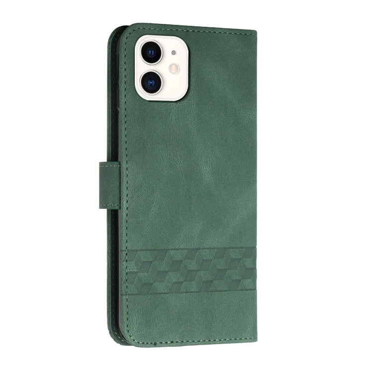 For iPhone 11 Cubic Skin Feel Flip Leather Phone Case