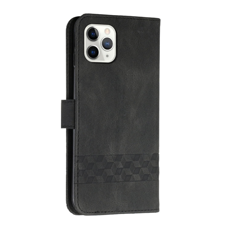 For iPhone 11 Pro Cubic Skin Feel Flip Leather Phone Case