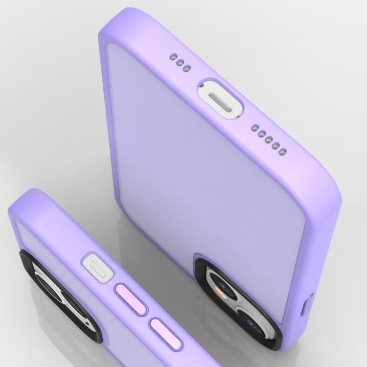 For iPhone 13 mini Translucent Frosted Shockproof Phone Case