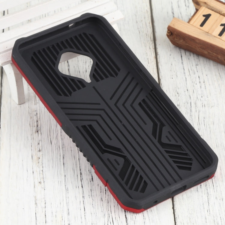 For vivo S1 Pro Vanguard Warrior All Inclusive Double-color Shockproof TPU + PC Phone Case with Holder