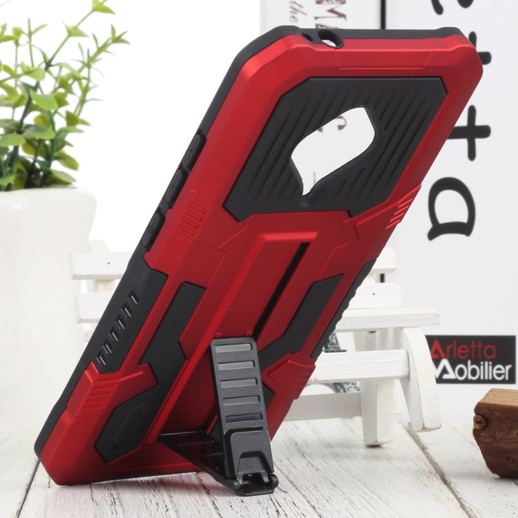 For vivo S1 Pro Vanguard Warrior All Inclusive Double-color Shockproof TPU + PC Phone Case with Holder