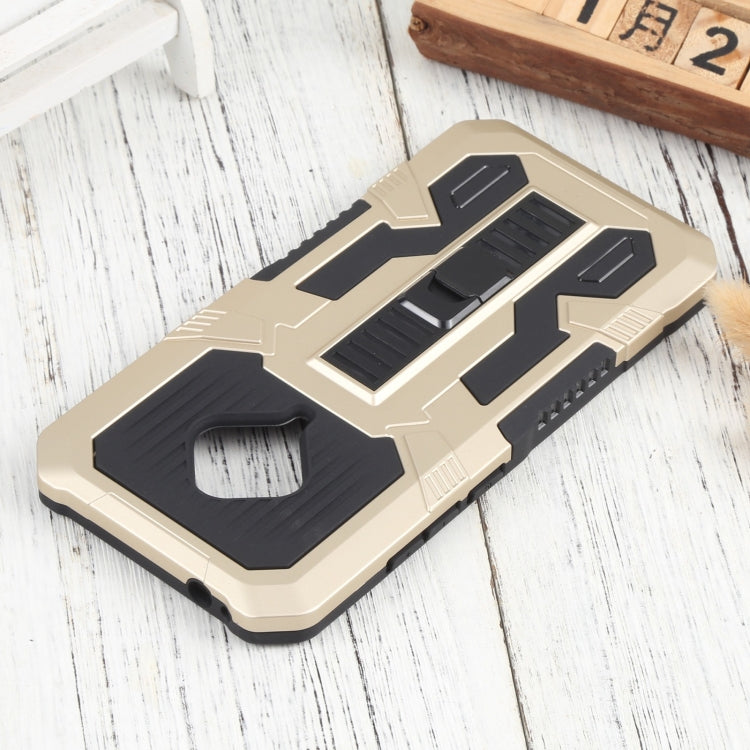 For vivo S1 Pro Vanguard Warrior All Inclusive Double-color Shockproof TPU + PC Phone Case with Holder