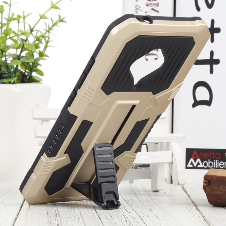 For vivo S1 Pro Vanguard Warrior All Inclusive Double-color Shockproof TPU + PC Phone Case with Holder