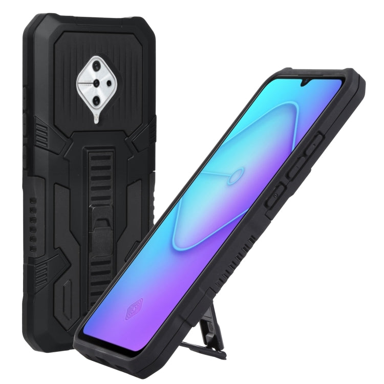 For vivo S1 Pro Vanguard Warrior All Inclusive Double-color Shockproof TPU + PC Phone Case with Holder