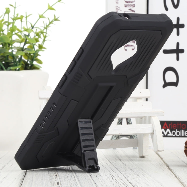 For vivo S1 Pro Vanguard Warrior All Inclusive Double-color Shockproof TPU + PC Phone Case with Holder