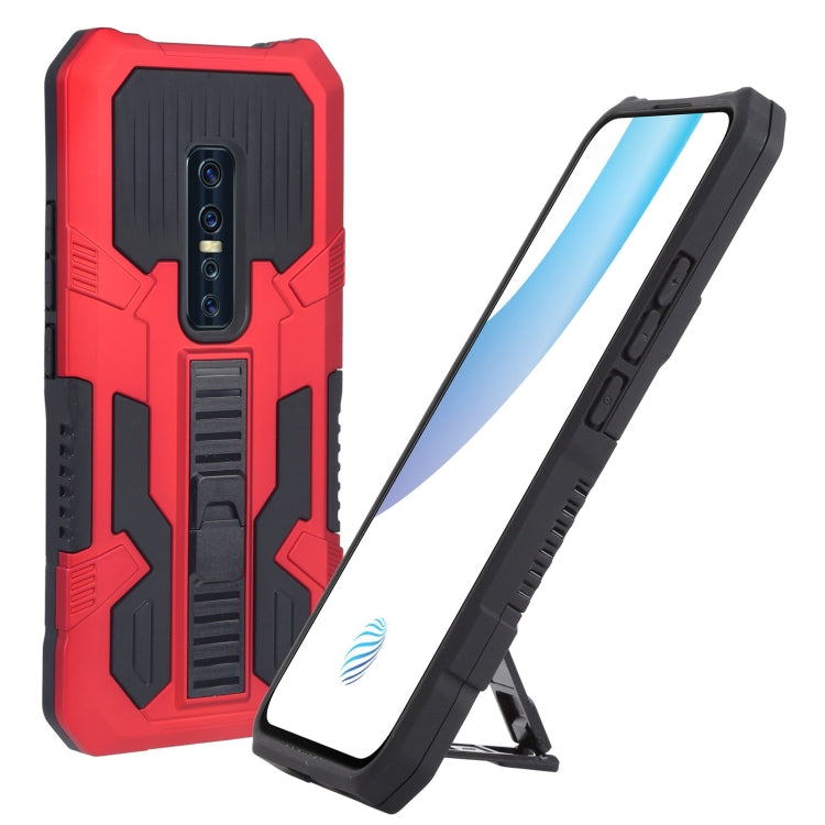 For vivo V17 Pro Vanguard Warrior All Inclusive Double-color Shockproof TPU + PC Phone Case with Holder