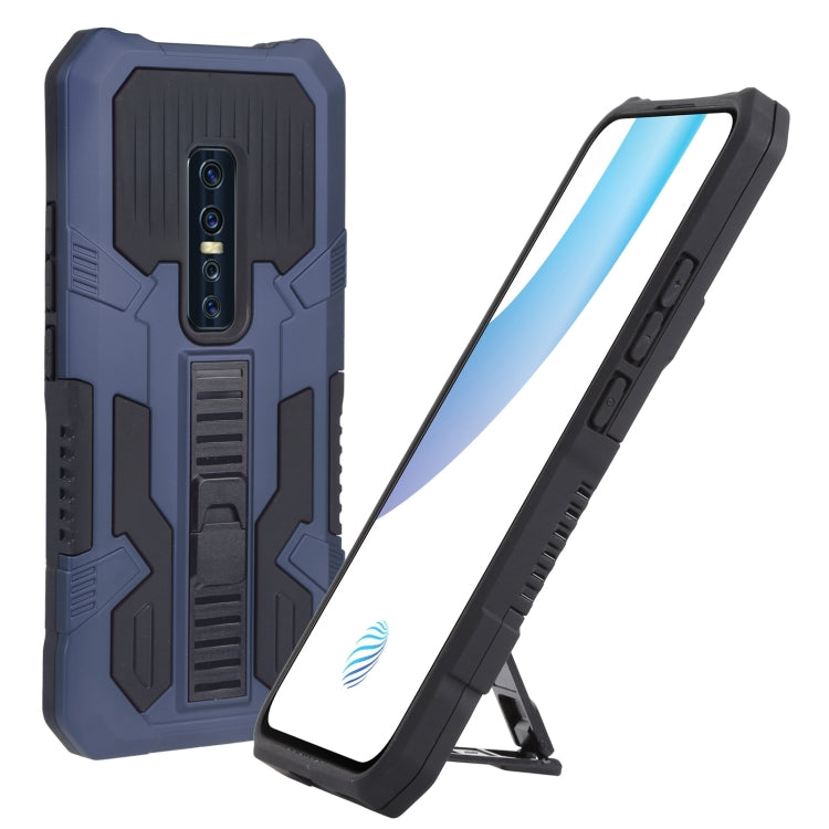 For vivo V17 Pro Vanguard Warrior All Inclusive Double-color Shockproof TPU + PC Phone Case with Holder