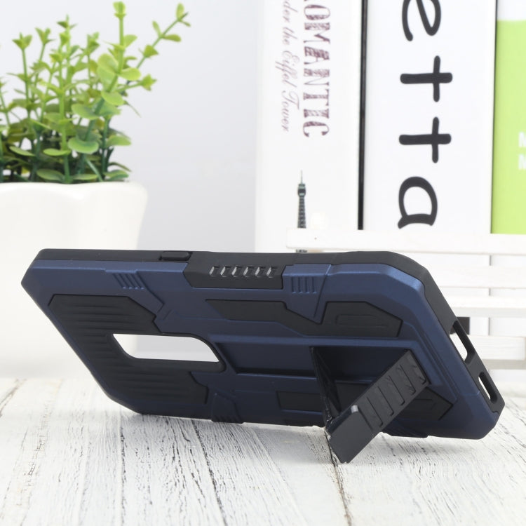 For vivo V17 Pro Vanguard Warrior All Inclusive Double-color Shockproof TPU + PC Phone Case with Holder