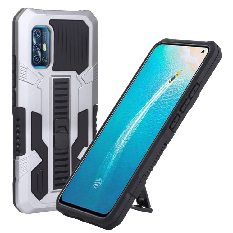 For vivo V19 Indonesia Version Vanguard Warrior All Inclusive Double-color Shockproof TPU + PC Phone Case with Holder