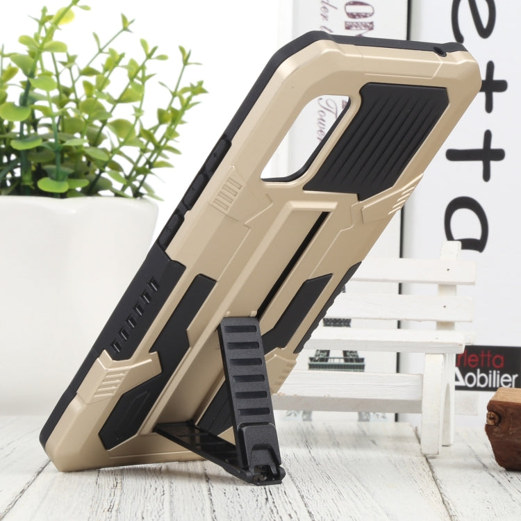For vivo V19 Indonesia Version Vanguard Warrior All Inclusive Double-color Shockproof TPU + PC Phone Case with Holder