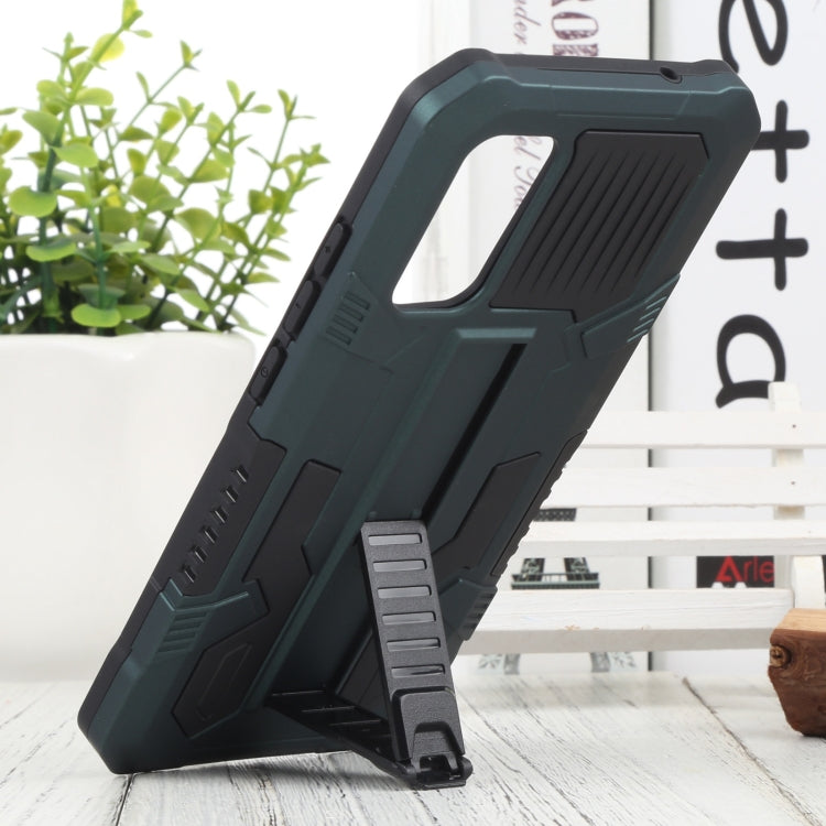 For vivo V19 Indonesia Version Vanguard Warrior All Inclusive Double-color Shockproof TPU + PC Phone Case with Holder
