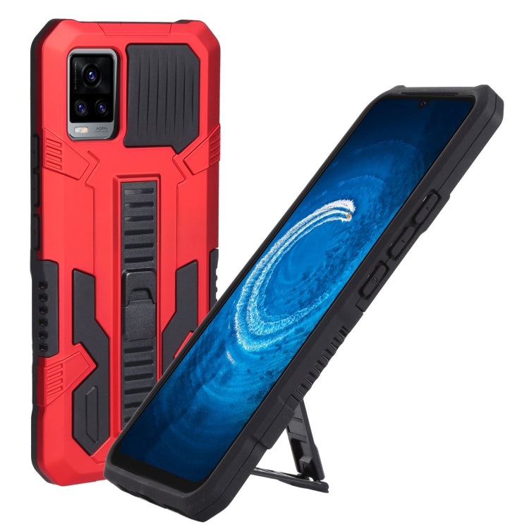 For vivo V20 Vanguard Warrior All Inclusive Double-color Shockproof TPU + PC Phone Case with Holder