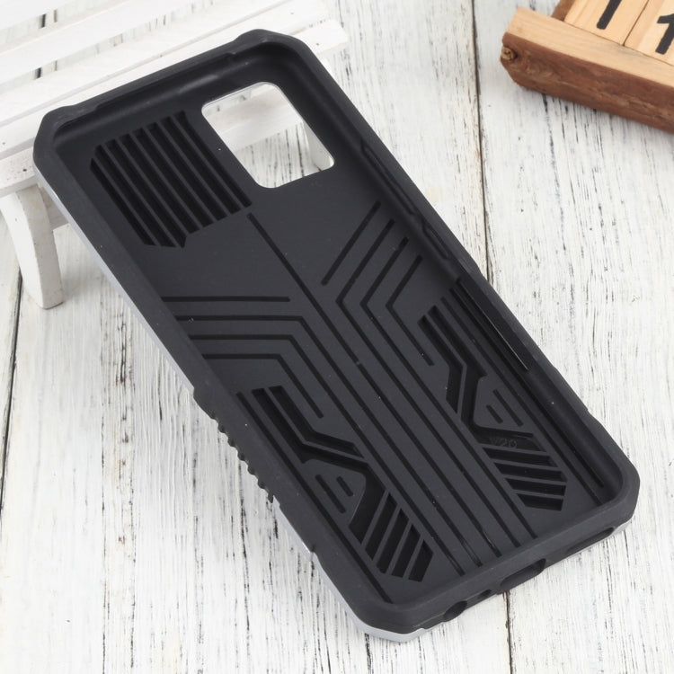For vivo V20 Vanguard Warrior All Inclusive Double-color Shockproof TPU + PC Phone Case with Holder