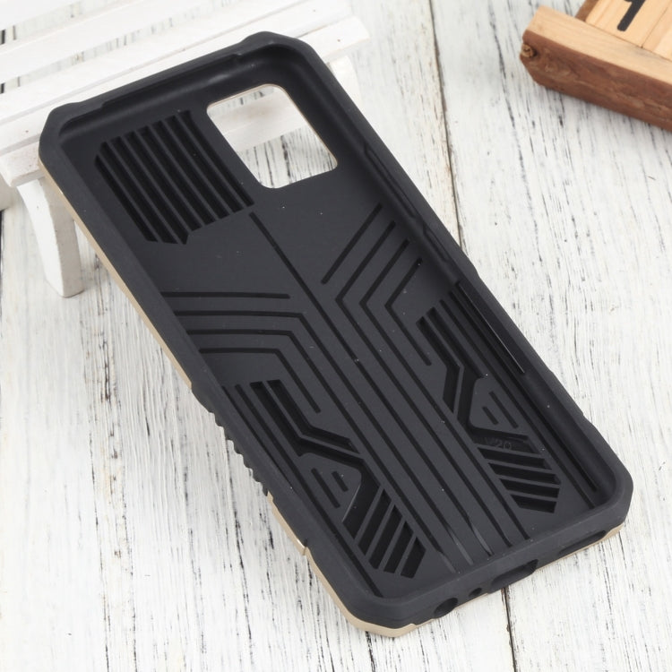 For vivo V20 Vanguard Warrior All Inclusive Double-color Shockproof TPU + PC Phone Case with Holder