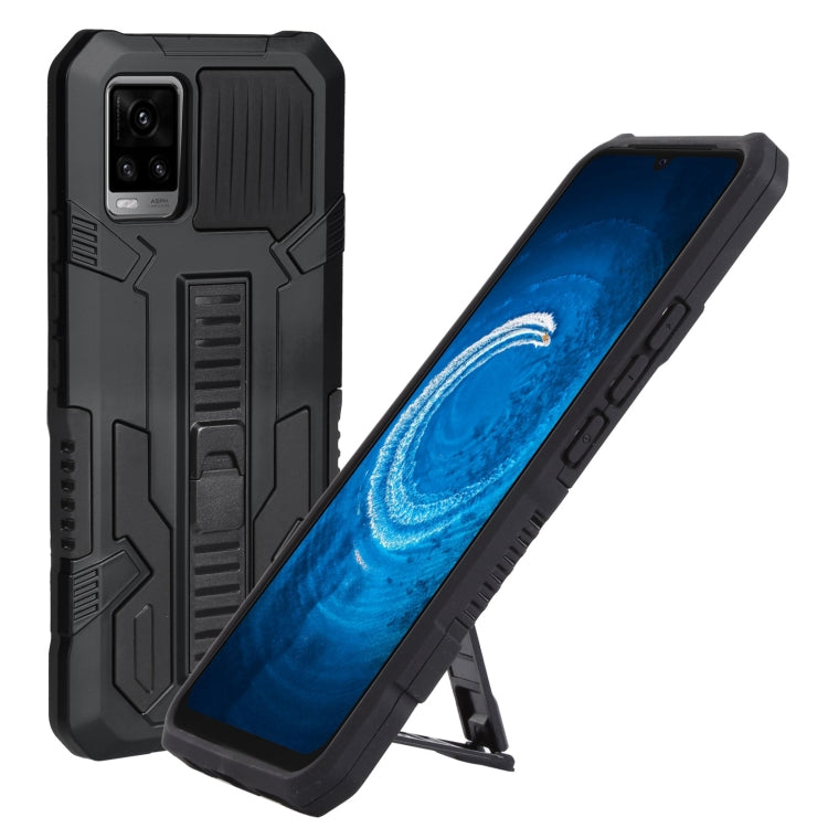 For vivo V20 Vanguard Warrior All Inclusive Double-color Shockproof TPU + PC Phone Case with Holder