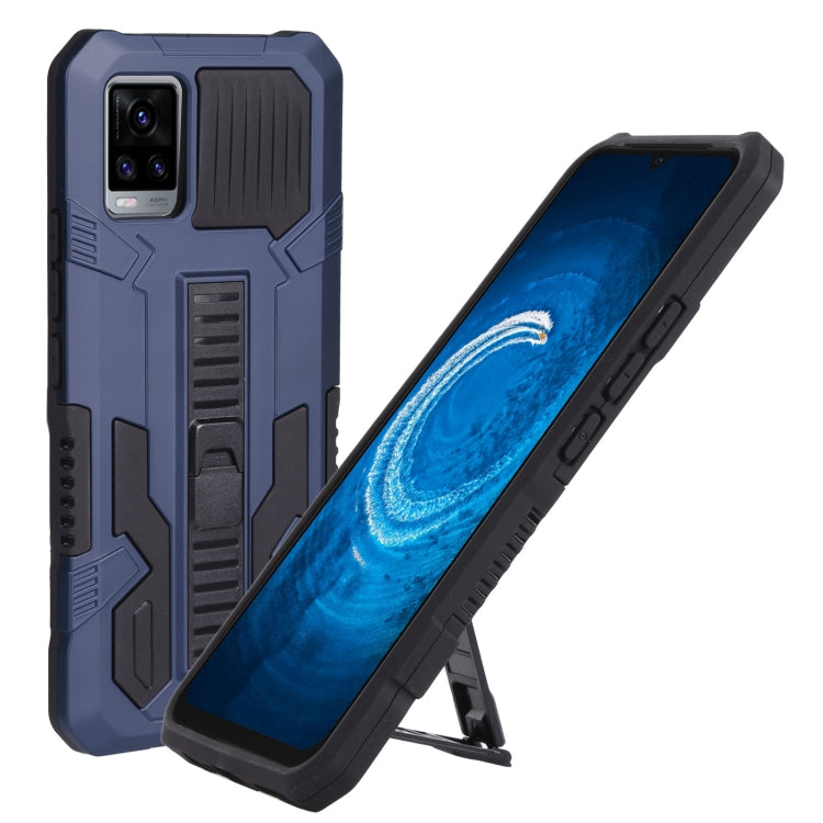 For vivo V20 Vanguard Warrior All Inclusive Double-color Shockproof TPU + PC Phone Case with Holder