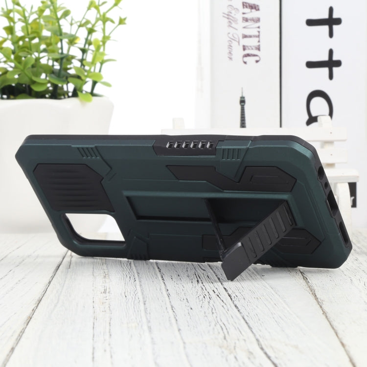 For vivo V20 Vanguard Warrior All Inclusive Double-color Shockproof TPU + PC Phone Case with Holder