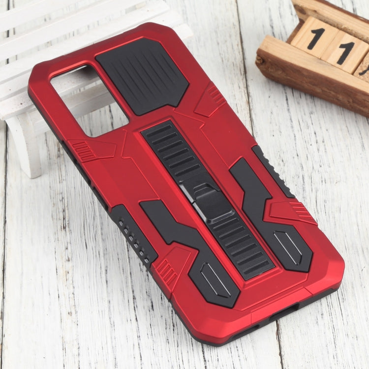 For vivo V21 Vanguard Warrior All Inclusive Double-color Shockproof TPU + PC Phone Case with Holder
