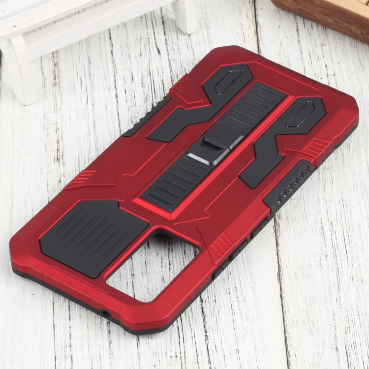 For vivo V21 Vanguard Warrior All Inclusive Double-color Shockproof TPU + PC Phone Case with Holder