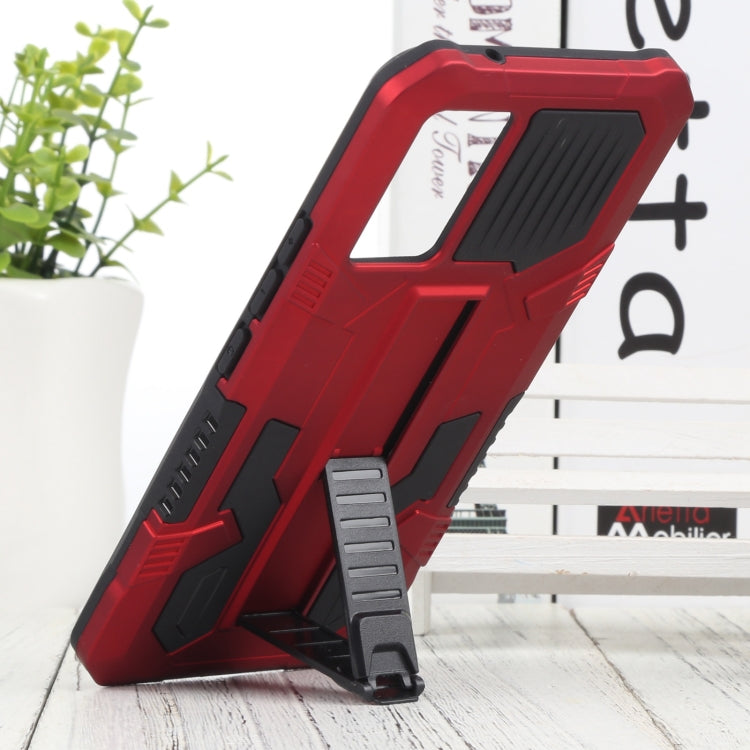 For vivo V21 Vanguard Warrior All Inclusive Double-color Shockproof TPU + PC Phone Case with Holder