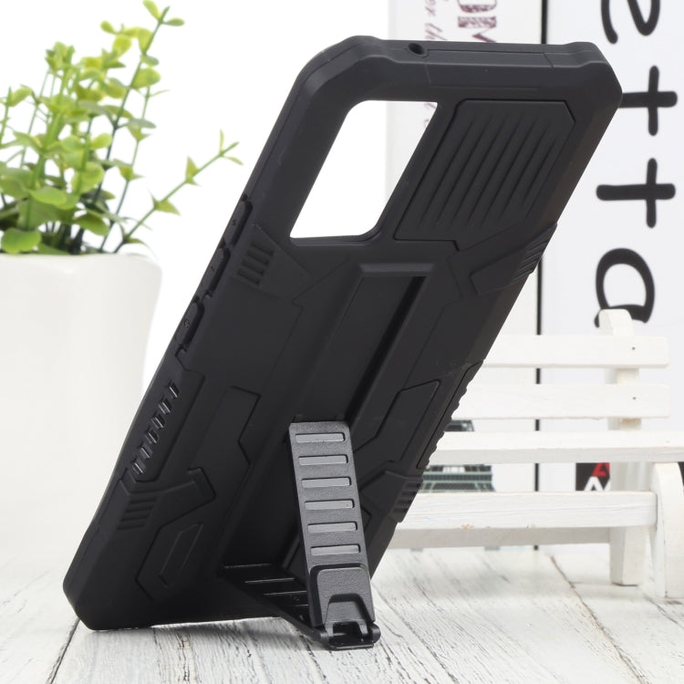 For vivo V21 Vanguard Warrior All Inclusive Double-color Shockproof TPU + PC Phone Case with Holder