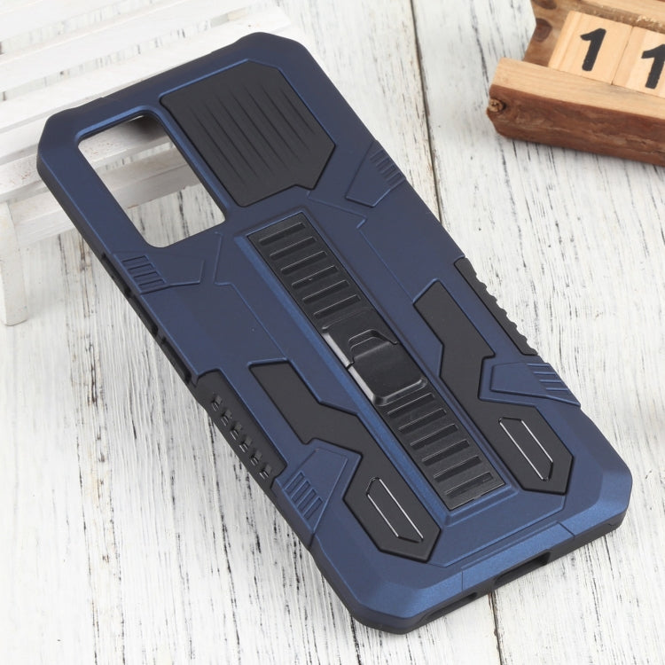 For vivo V21 Vanguard Warrior All Inclusive Double-color Shockproof TPU + PC Phone Case with Holder