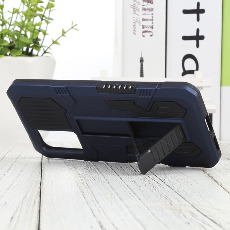 For vivo V21 Vanguard Warrior All Inclusive Double-color Shockproof TPU + PC Phone Case with Holder