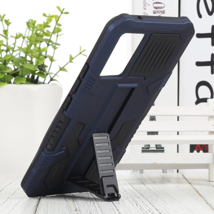 For vivo V21 Vanguard Warrior All Inclusive Double-color Shockproof TPU + PC Phone Case with Holder