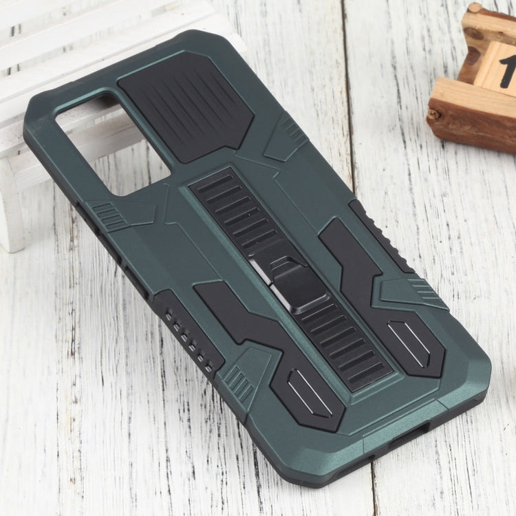 For vivo V21 Vanguard Warrior All Inclusive Double-color Shockproof TPU + PC Phone Case with Holder