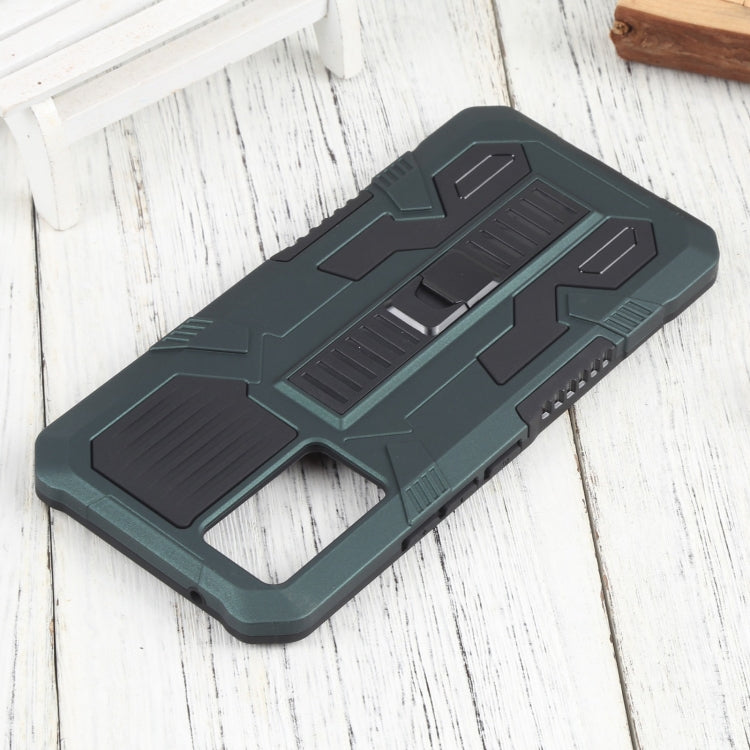 For vivo V21 Vanguard Warrior All Inclusive Double-color Shockproof TPU + PC Phone Case with Holder