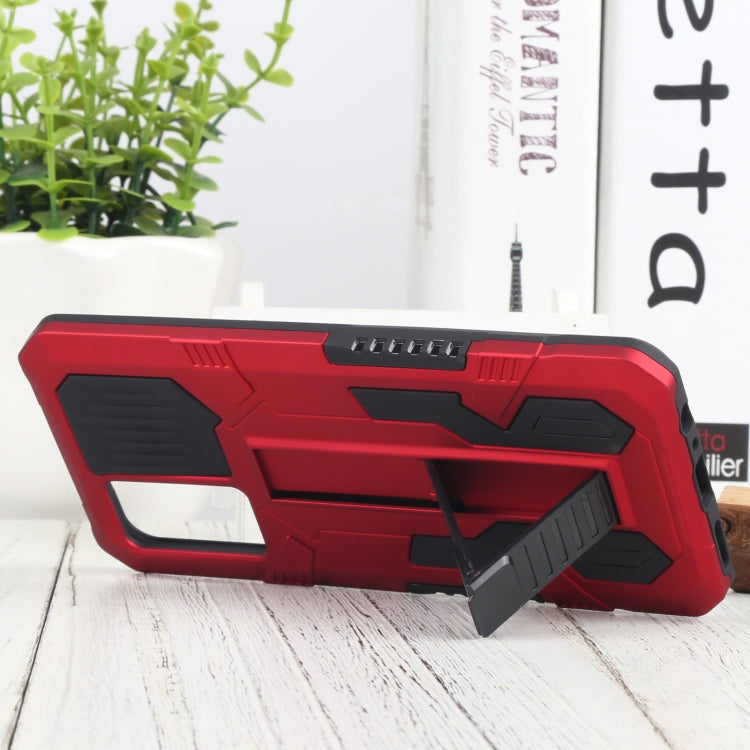 For vivo V21e Vanguard Warrior All Inclusive Double-color Shockproof TPU + PC Phone Case with Holder