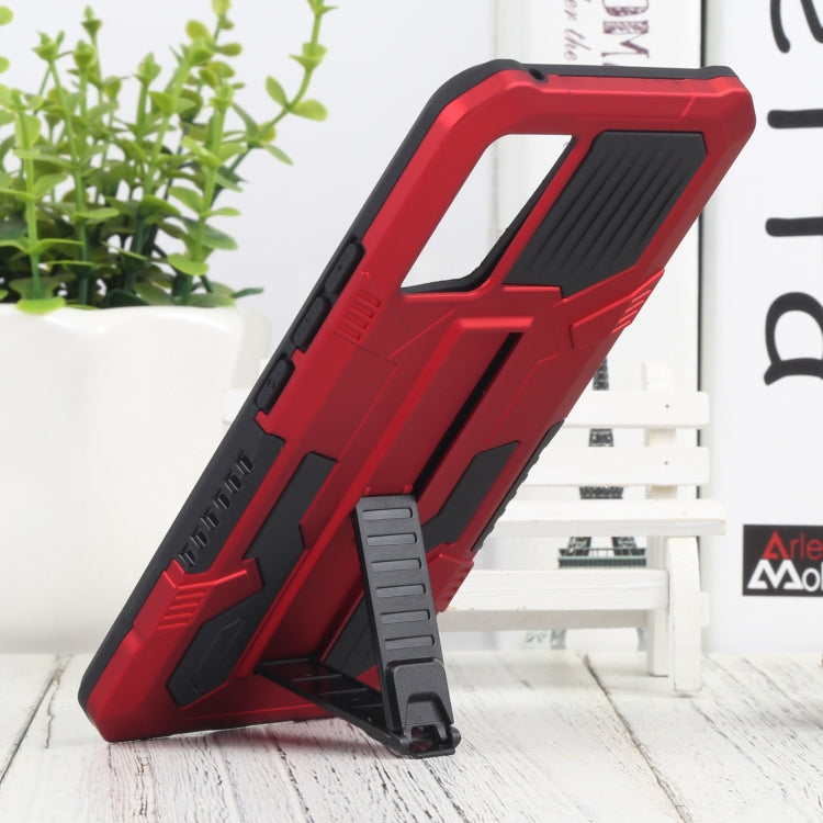 For vivo V21e Vanguard Warrior All Inclusive Double-color Shockproof TPU + PC Phone Case with Holder