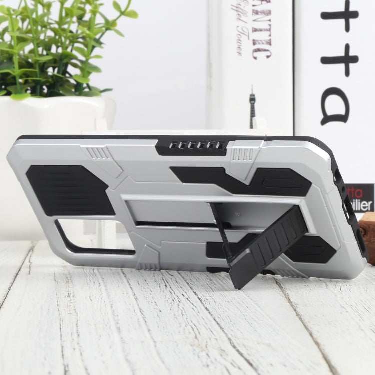 For vivo V21e Vanguard Warrior All Inclusive Double-color Shockproof TPU + PC Phone Case with Holder