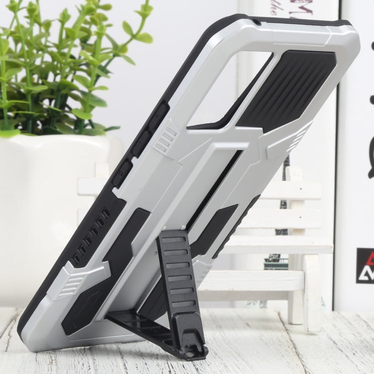 For vivo V21e Vanguard Warrior All Inclusive Double-color Shockproof TPU + PC Phone Case with Holder