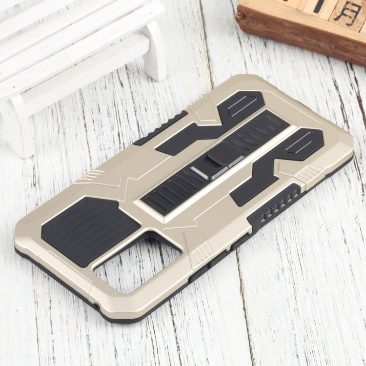 For vivo V21e Vanguard Warrior All Inclusive Double-color Shockproof TPU + PC Phone Case with Holder