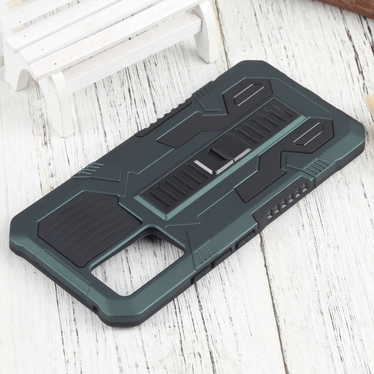 For vivo V21e Vanguard Warrior All Inclusive Double-color Shockproof TPU + PC Phone Case with Holder