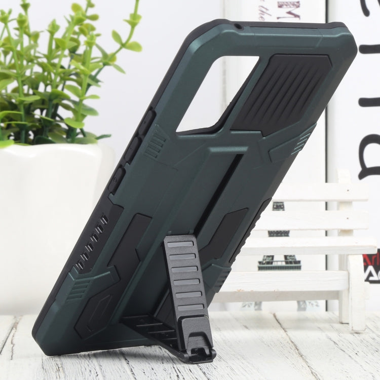 For vivo V21e Vanguard Warrior All Inclusive Double-color Shockproof TPU + PC Phone Case with Holder
