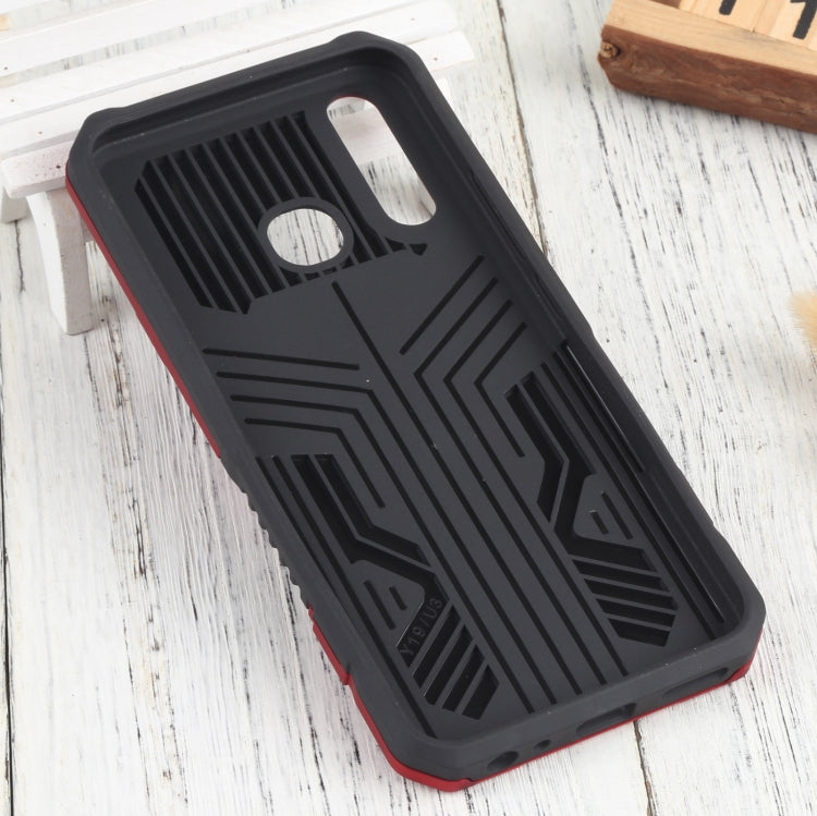 For vivo Y19 Vanguard Warrior All Inclusive Double-color Shockproof TPU + PC Phone Case with Holder