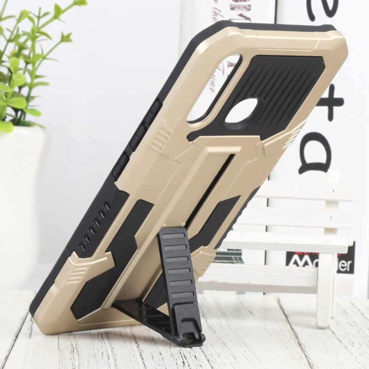 For vivo Y19 Vanguard Warrior All Inclusive Double-color Shockproof TPU + PC Phone Case with Holder