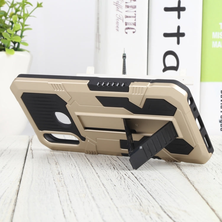 For vivo Y19 Vanguard Warrior All Inclusive Double-color Shockproof TPU + PC Phone Case with Holder