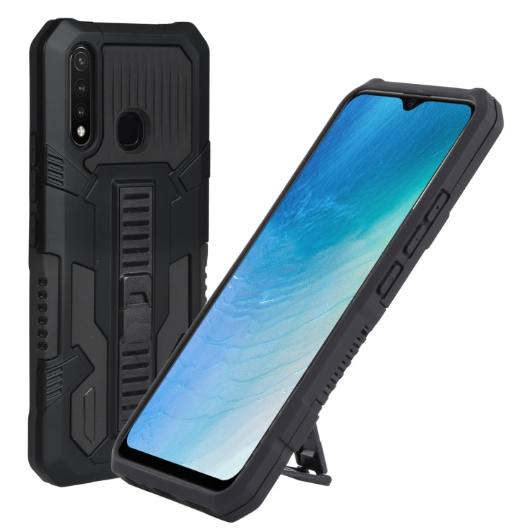 For vivo Y19 Vanguard Warrior All Inclusive Double-color Shockproof TPU + PC Phone Case with Holder