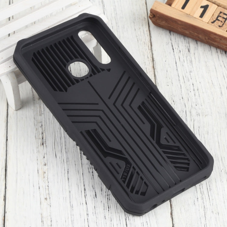 For vivo Y19 Vanguard Warrior All Inclusive Double-color Shockproof TPU + PC Phone Case with Holder