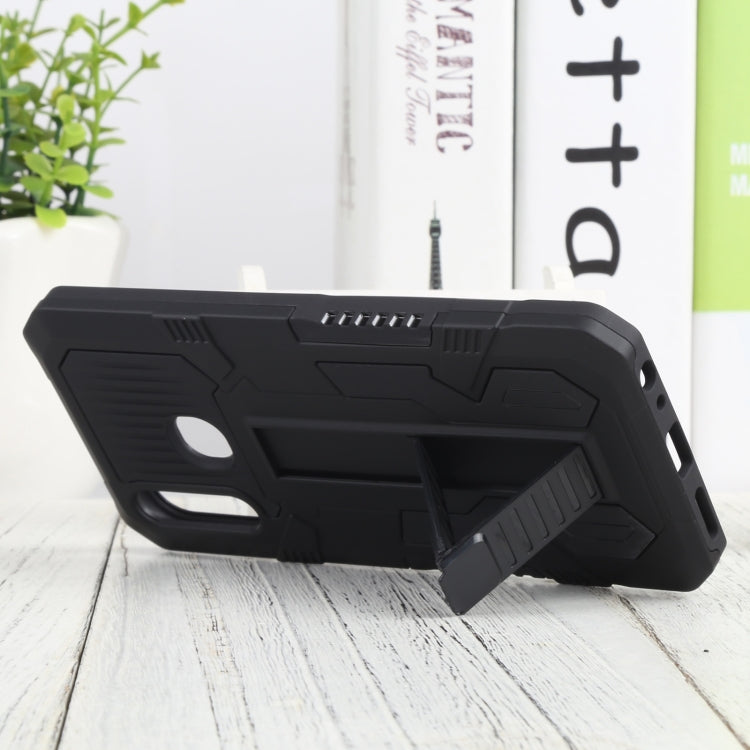 For vivo Y19 Vanguard Warrior All Inclusive Double-color Shockproof TPU + PC Phone Case with Holder