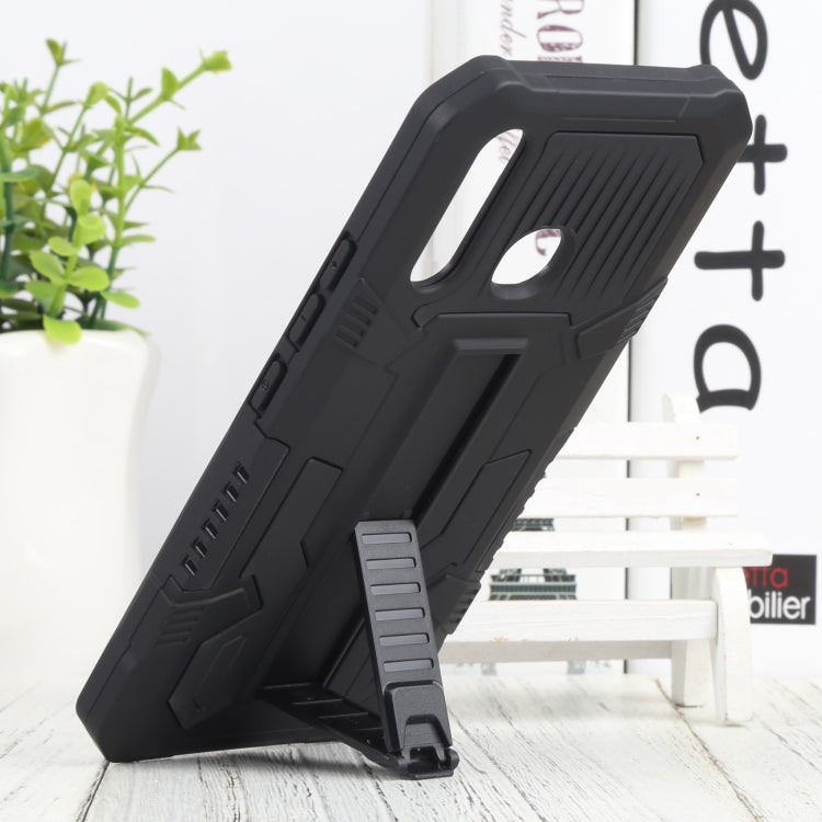 For vivo Y19 Vanguard Warrior All Inclusive Double-color Shockproof TPU + PC Phone Case with Holder