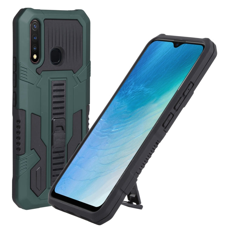 For vivo Y19 Vanguard Warrior All Inclusive Double-color Shockproof TPU + PC Phone Case with Holder